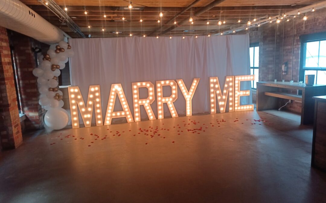 Propose with Marquee Letters in Orlando