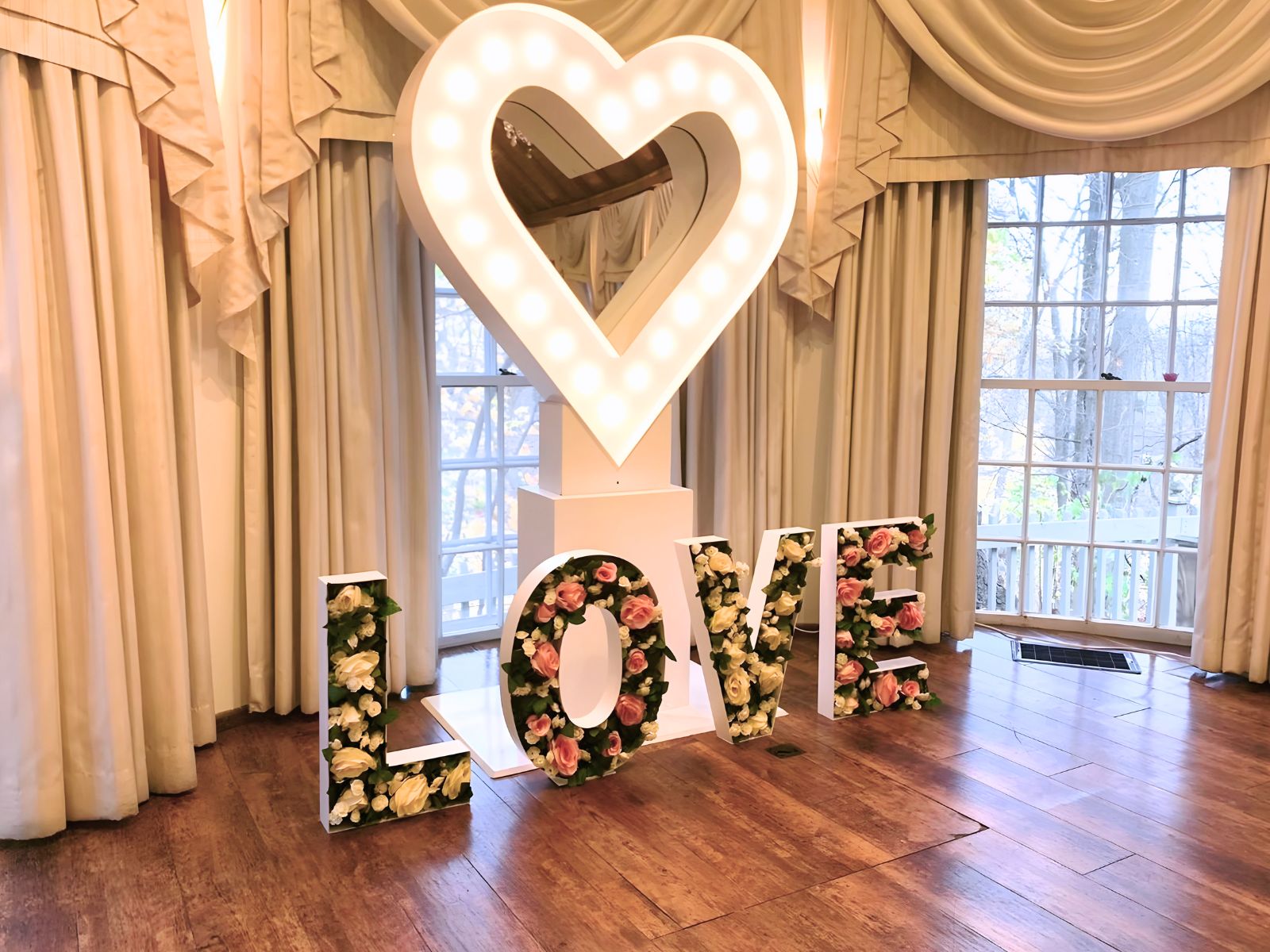 Heart Marquee Sign with Love Letters